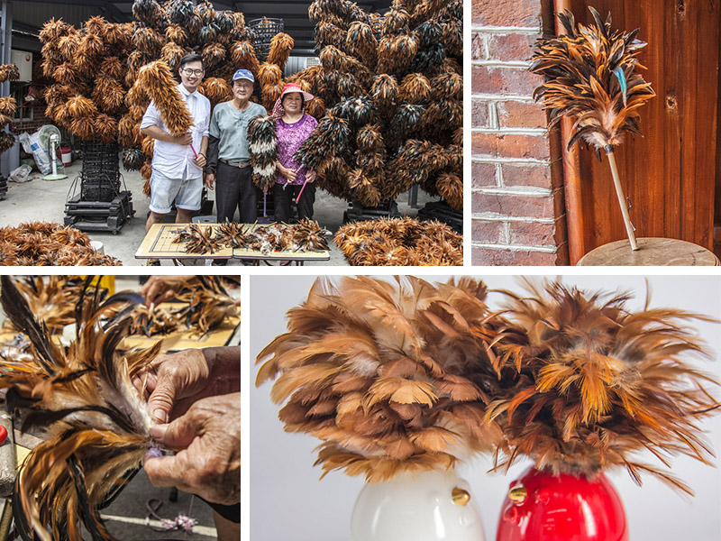 手手 小支雞 雞毛撢子 居家佈置 除塵清潔收納 台灣特色手工藝  Feather duster