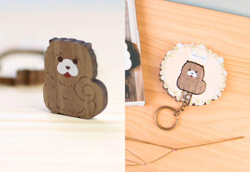 甘丹 Key House鬆獅 鎖圈鑰匙圈 鑰匙收納 居家收納 木工藝