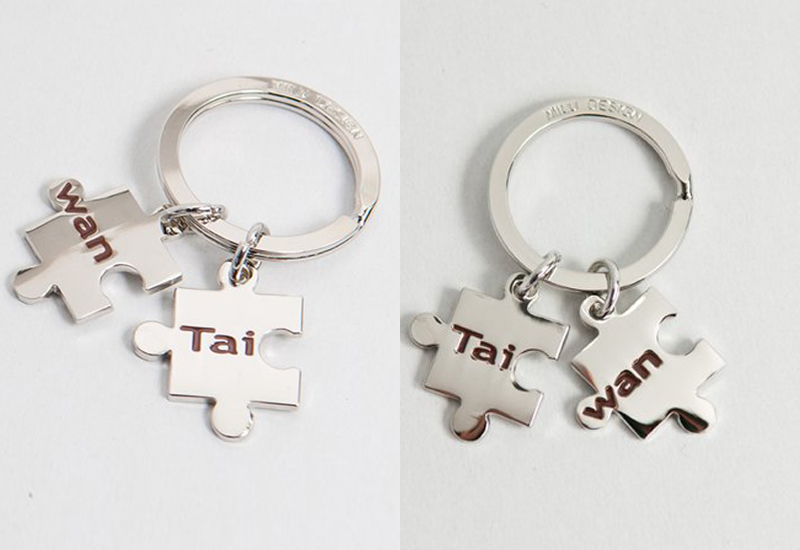 米錄 台灣拼圖 鑰匙圈 