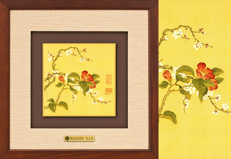 品金品 風華 - 梅花山茶  黃金複製畫 