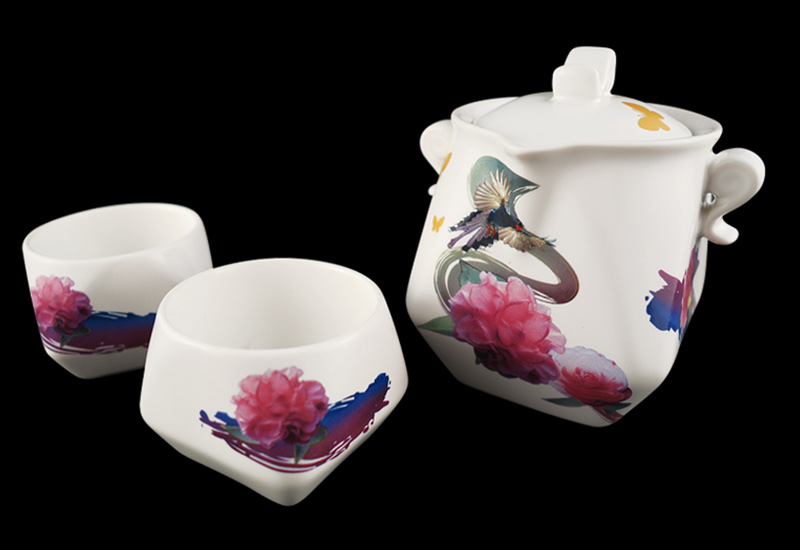 3D藍鵲天燈茶具組一壺二杯 台灣MIT認證 鶯歌燒 3D藍鵲天燈茶具組一壺二杯 台灣MIT認證 鶯歌燒