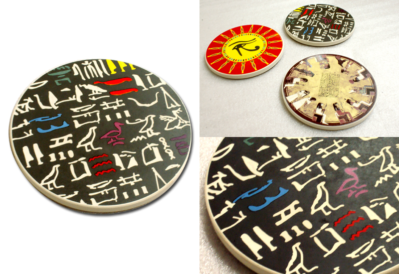 古埃及文明 埃及吸水杯墊-埃及文 法老王圖坦卡門  古埃及文明 埃及吸水杯墊-埃及文 法老王圖坦卡門