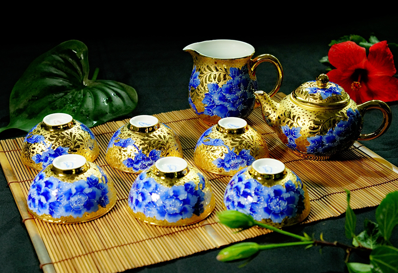 法華彩 鎏金茶壺組(一壼一茶海六杯禮盒組) 台灣MIT認證 