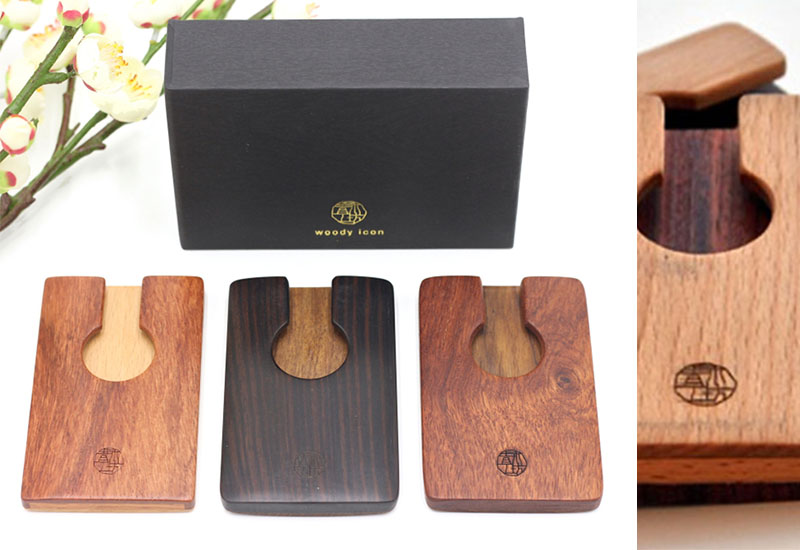 青木堂 合雲籤-方圓名片夾(黑檀木+柚木) 名片盒 青木堂 合雲籤-方圓名片夾(黑檀木+柚木) 名片盒