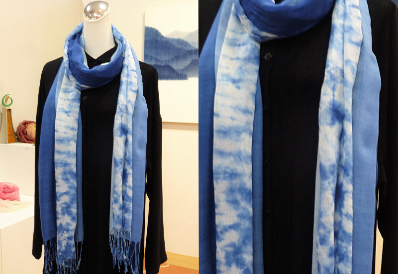 天染工坊 飛越雲天-天染細紡純棉圍巾(3色可選) 天染工坊 飛越雲天-天染細紡純棉圍巾(3色可選)