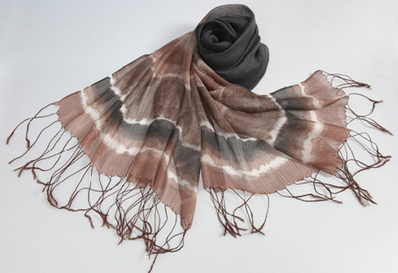 天染工坊 歡心十二品-天染多色段染絲棉圍巾(多色可選)  天染工坊 歡心十二品-天染多色段染絲棉圍巾(多色可選)