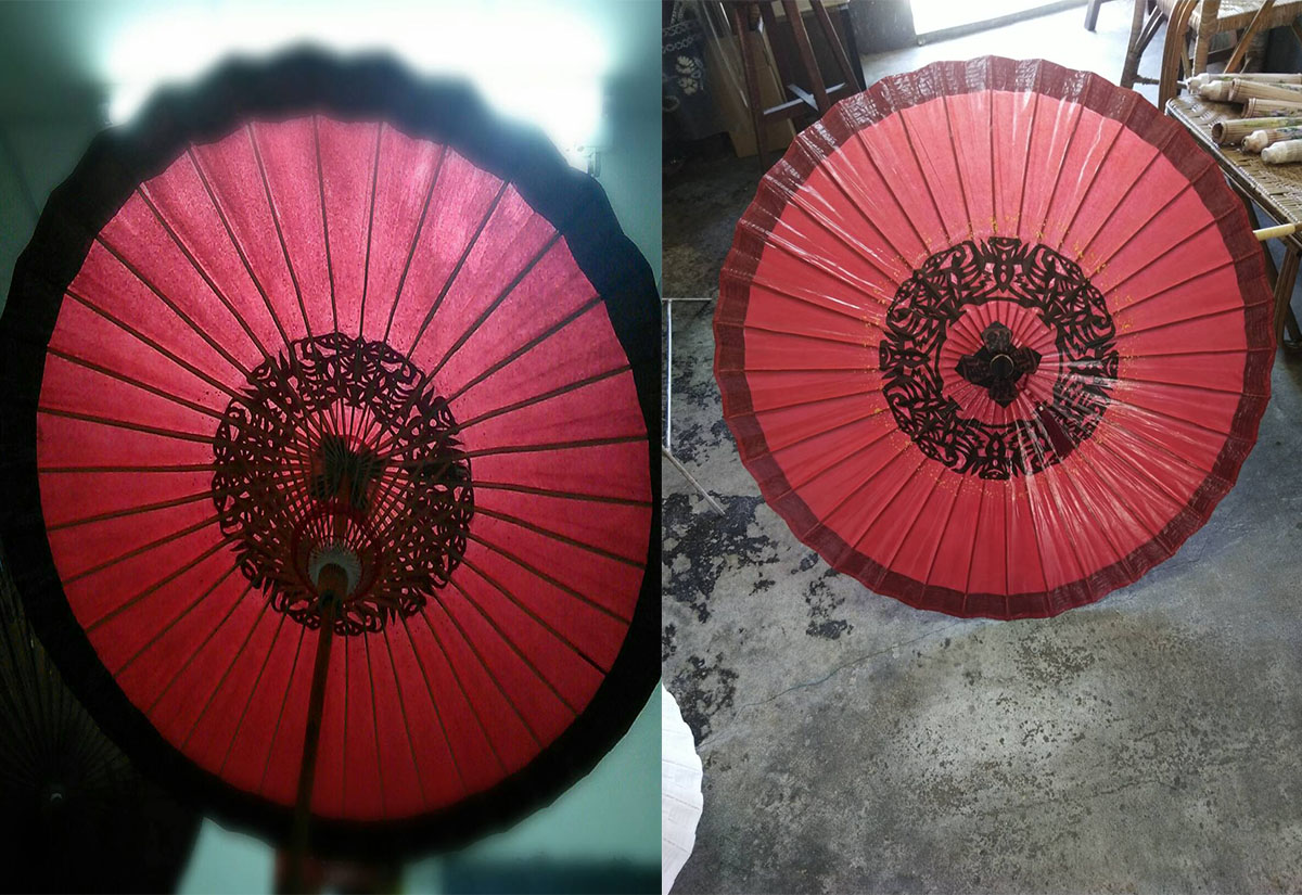 廣進勝紙傘 闔家平安剪紙紙傘  廣進勝紙傘 闔家平安剪紙紙傘