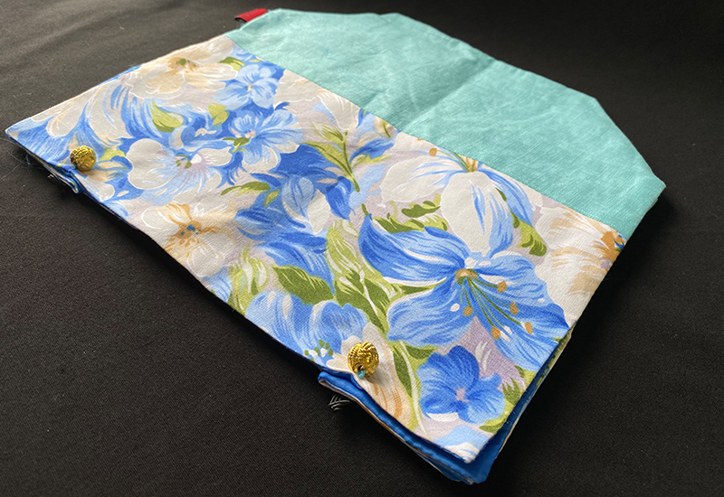 台灣花布面紙盒-藍色 布質面紙盒 台灣花布面紙盒-藍色 布質面紙盒