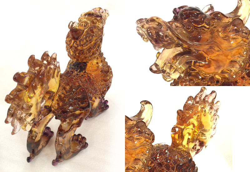 林一雄琉璃 神獸麒麟(單) 琉璃雕塑  林一雄琉璃 神獸麒麟(單) 琉璃雕塑