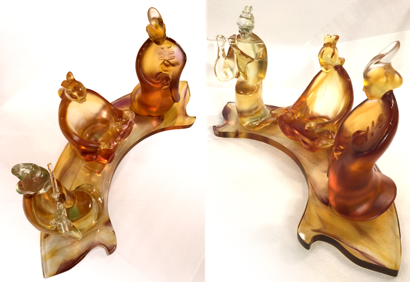 林一雄琉璃 晶靈樂姬(全套) 琉璃雕塑  林一雄琉璃 晶靈樂姬(全套) 琉璃雕塑