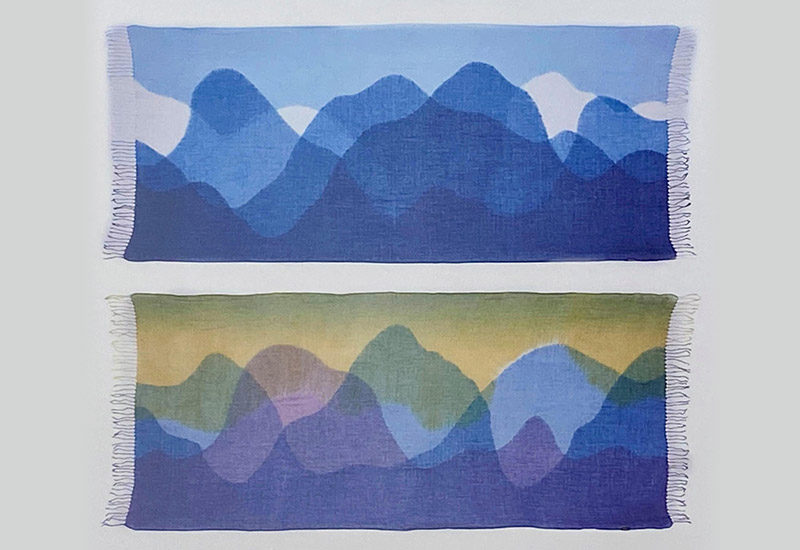 天染工坊 山鄉組曲— 天然藍靛多層次疊染棉圍巾(3款可選) 天染工坊 山鄉組曲— 天然藍靛多層次疊染棉圍巾(3款可選)