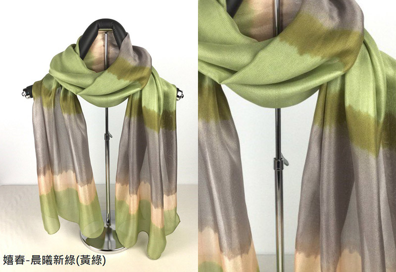 天染工坊 嬉春— 天染伊麗紗蠶絲圍巾(4色可選) 天染工坊 嬉春— 天染伊麗紗蠶絲圍巾(4色可選)