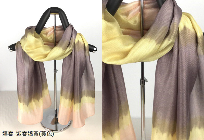 天染工坊 嬉春— 天染伊麗紗蠶絲圍巾(4色可選) 天染工坊 嬉春— 天染伊麗紗蠶絲圍巾(4色可選)