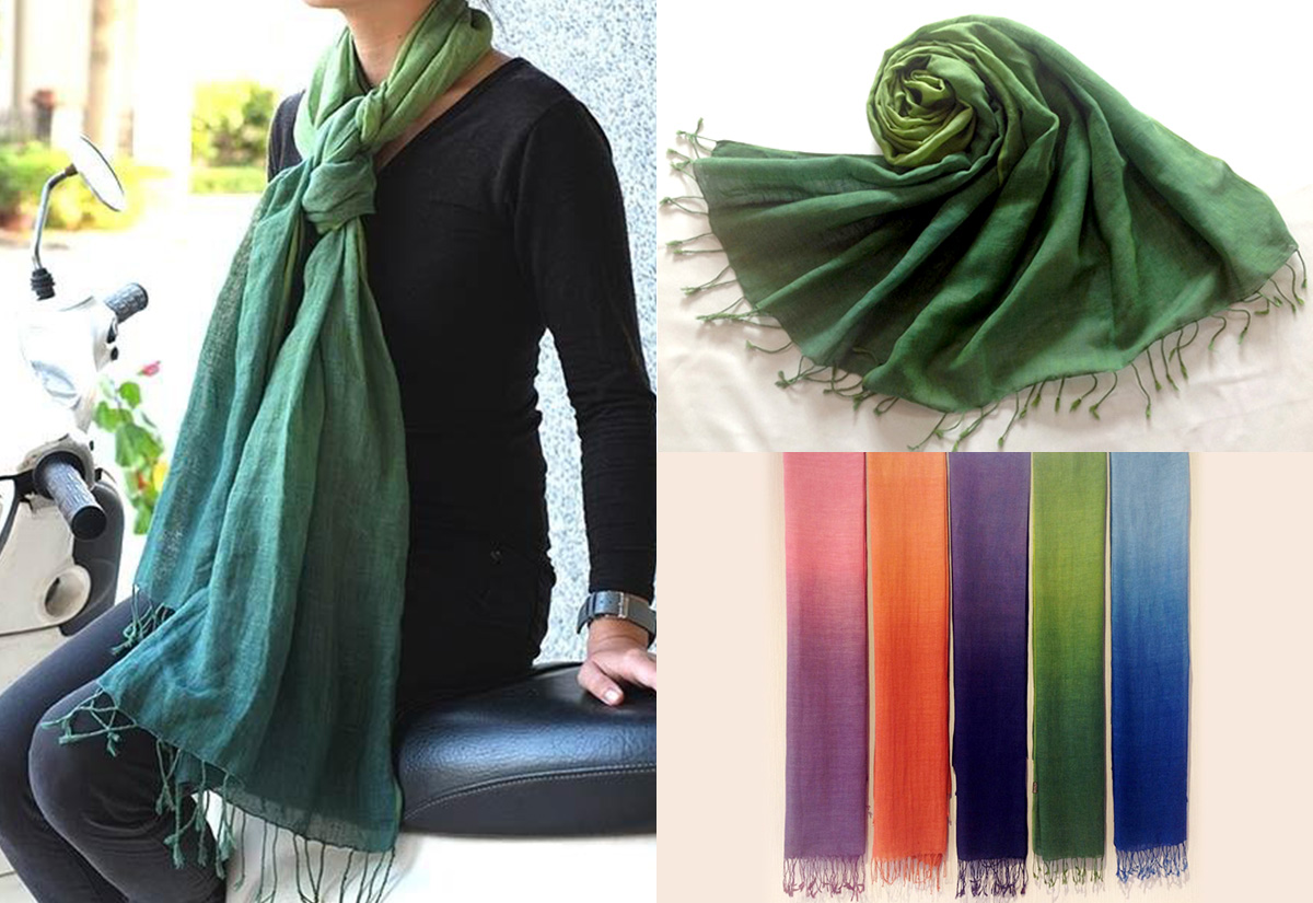 天染工坊 和顏-天染漸層亞麻披肩(多色可選) 天染工坊 和顏-天染漸層亞麻披肩(多色可選)