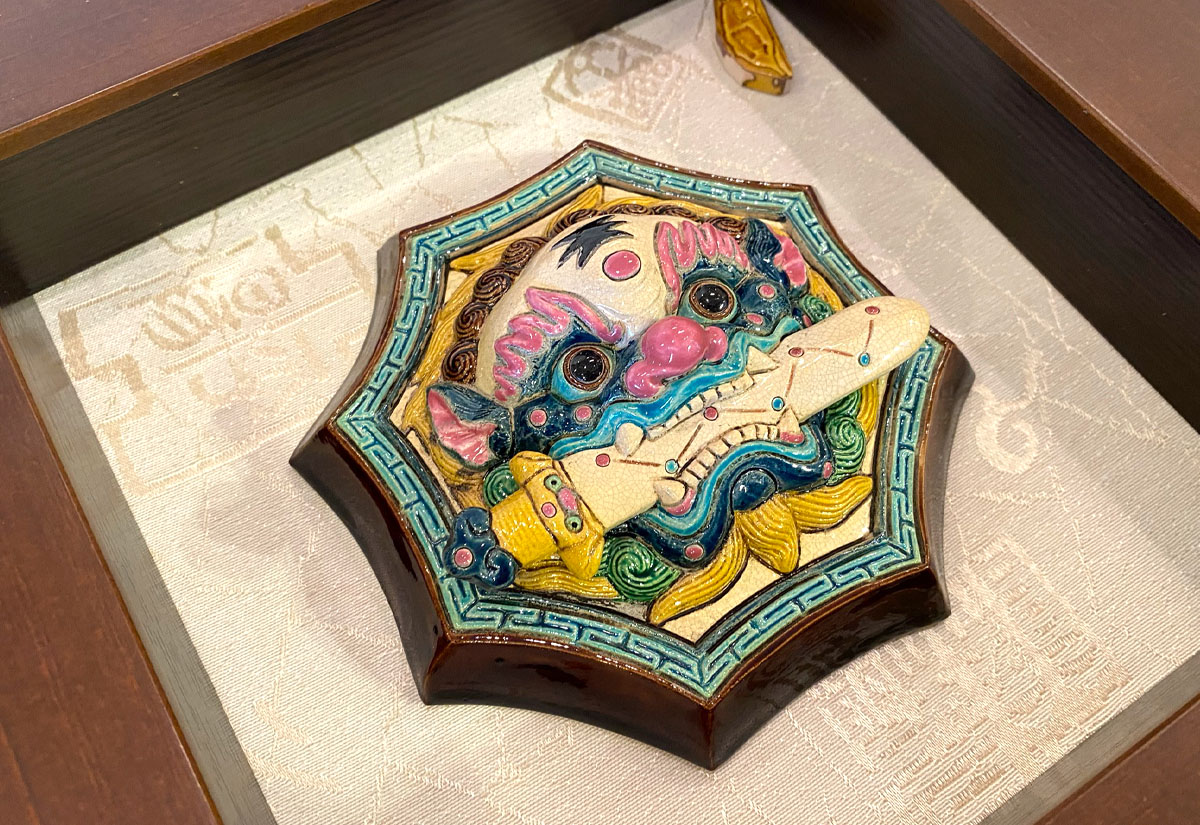 呂世仁 新中獅 交趾陶 掛畫 呂世仁 新中獅 交趾陶 掛畫