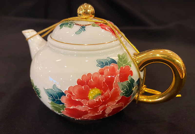 法華彩 富貴滿園鎏金茶壺組(1壺2杯) 台灣MIT認證  法華彩 富貴滿園鎏金茶壺組(1壺2杯) 台灣MIT認證