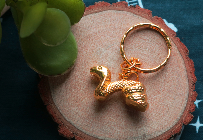 黃金系列 12生肖鑰匙圈-蛇 黃金系列 12生肖鑰匙圈-蛇