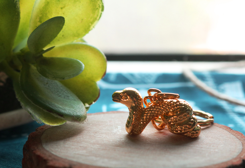 黃金系列 12生肖鑰匙圈-蛇 黃金系列 12生肖鑰匙圈-蛇