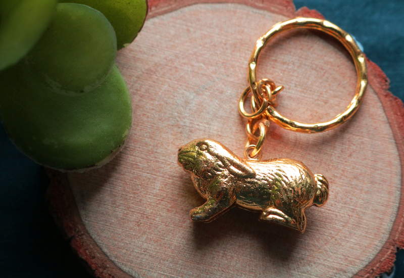 黃金系列 12生肖鑰匙圈-兔 黃金系列 12生肖鑰匙圈-兔