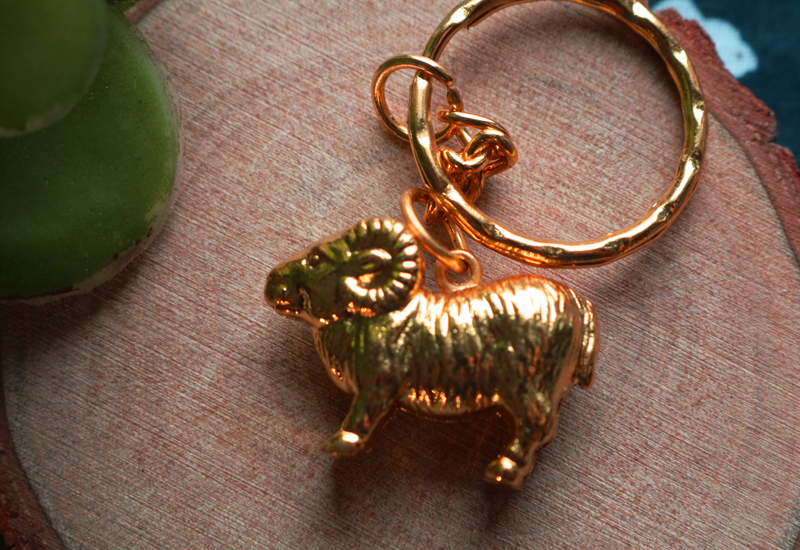 黃金系列 12生肖鑰匙圈-羊 黃金系列 12生肖鑰匙圈-羊