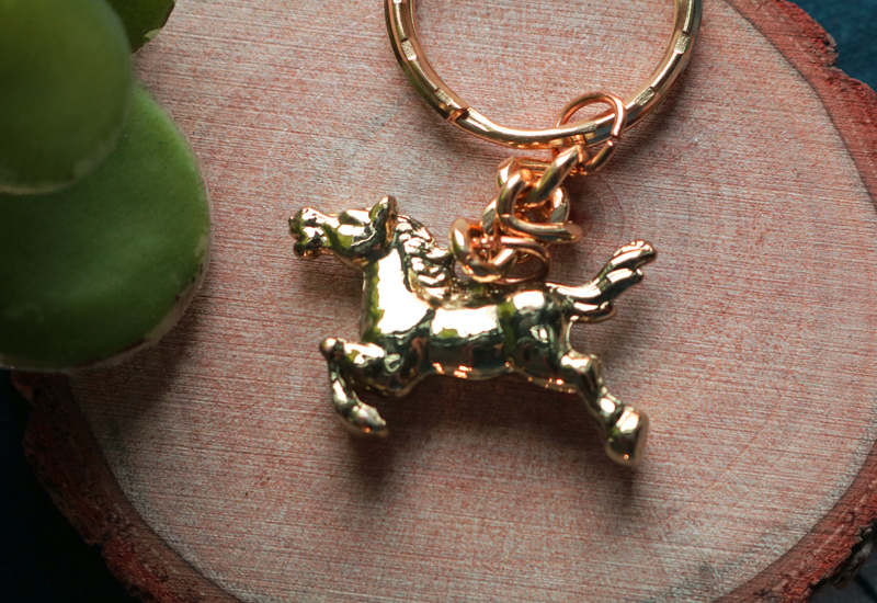 黃金系列 12生肖鑰匙圈-馬 黃金系列 12生肖鑰匙圈-馬