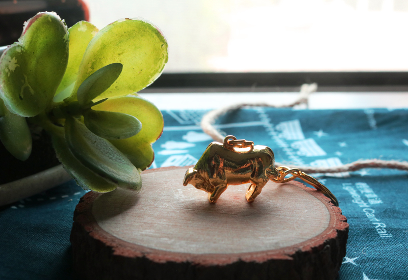 黃金系列 12生肖鑰匙圈-牛 黃金系列 12生肖鑰匙圈-牛