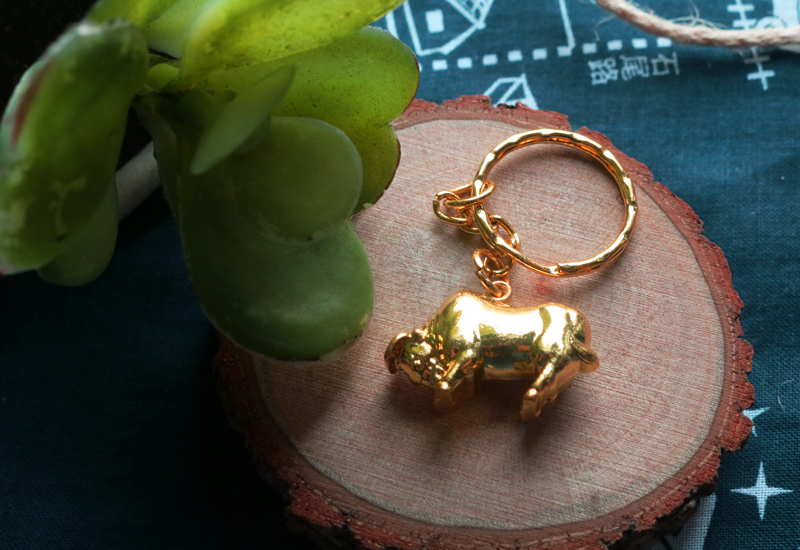 黃金系列 12生肖鑰匙圈-牛 黃金系列 12生肖鑰匙圈-牛