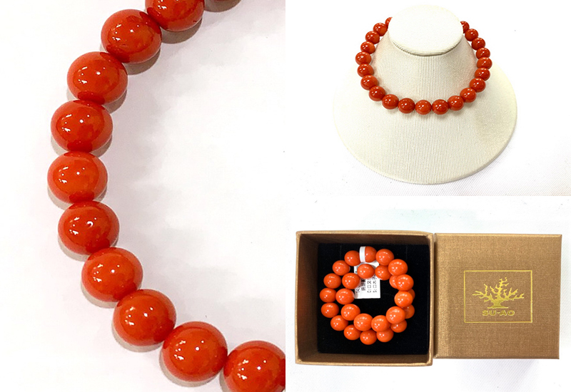 蘇澳珊瑚 珊瑚圓珠手珠 SZZBAB0124 蘇澳珊瑚 珊瑚圓珠手珠 SZZBAB0124