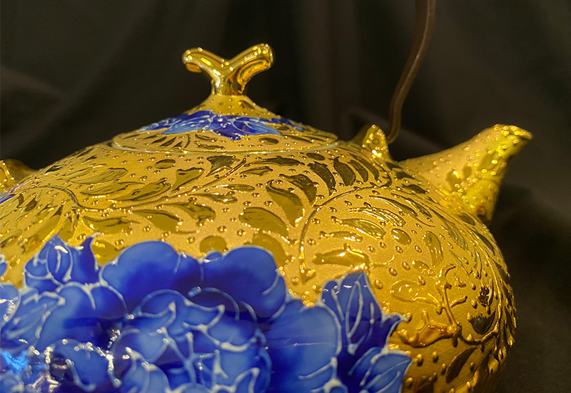 法華彩 富貴滿園鎏金美人壸組(1壺2杯) 台灣MIT認證 法華彩 富貴滿園鎏金美人壸組(1壺2杯) 台灣MIT認證