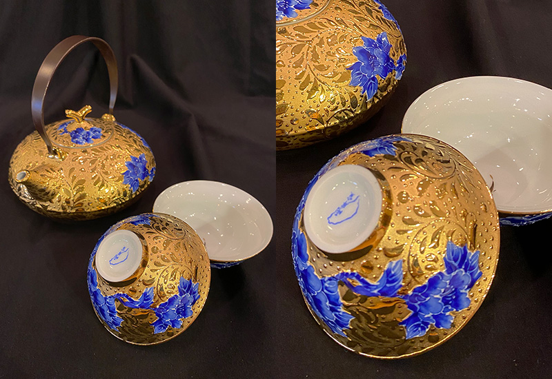 法華彩 富貴滿園鎏金美人壸組(1壺2杯) 台灣MIT認證 法華彩 富貴滿園鎏金美人壸組(1壺2杯) 台灣MIT認證