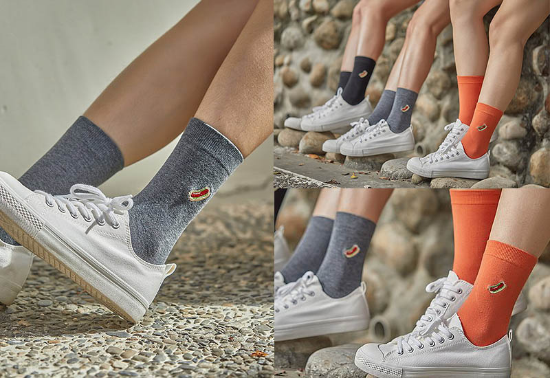 台灣美食襪-大腸包小腸(3色) 刺繡款 微笑台灣MIT認證 台灣美食襪-大腸包小腸(3色) 刺繡款 微笑台灣MIT認證