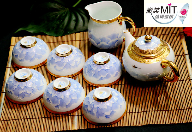 法華彩 綻放的魅力(青花) 1壺2杯 台灣MIT認證 法華彩 綻放的魅力(青花) 1壺2杯 台灣MIT認證