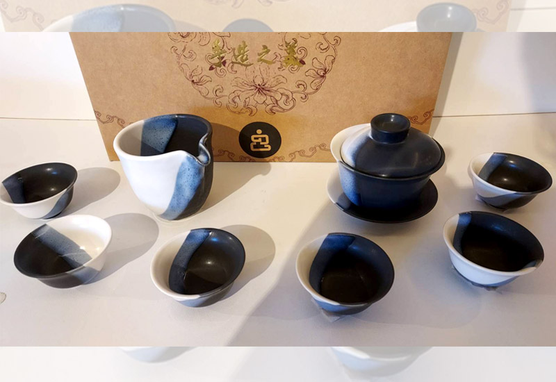 心陶園  黑白雙色蓋碗茶具組 心陶園  黑白雙色蓋碗茶具組