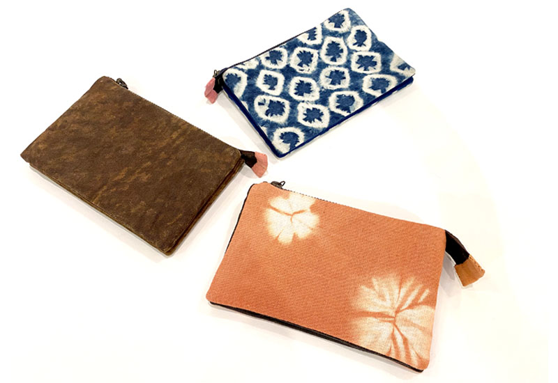 天染工坊 植物染三層零錢袋 天染工坊 植物染三層零錢袋