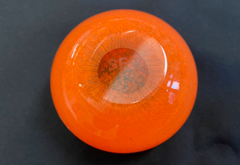 春池玻璃 2號圓柿子(橘紅/金箔L1) 春池玻璃 2號圓柿子(橘紅/金箔L1)