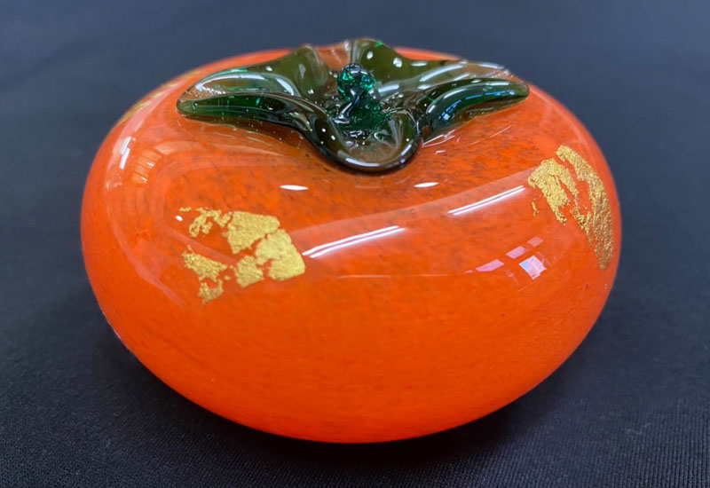 春池玻璃 2號圓柿子(橘紅/金箔L1) 春池玻璃 2號圓柿子(橘紅/金箔L1)