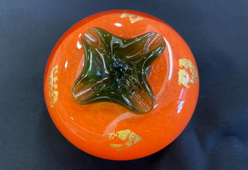 春池玻璃 2號圓柿子(橘紅/金箔L1) 春池玻璃 2號圓柿子(橘紅/金箔L1)