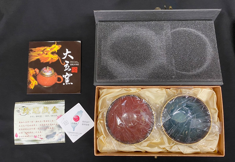 大立窯 玲瓏戲金典藏版對杯 結晶釉 鶯歌燒 天目釉茶杯 大立窯 玲瓏戲金典藏版對杯 結晶釉 鶯歌燒 天目釉茶杯
