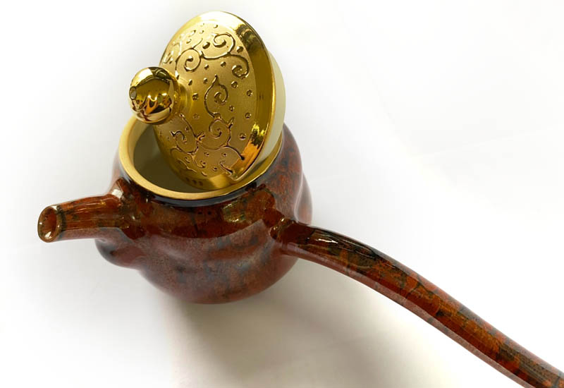 大立窯 鎏金行雲流水壺組(1壺2杯) Yii認證 結晶釉 天目釉茶杯   大立窯 鎏金行雲流水壺組(1壺2杯) Yii認證 結晶釉 天目釉茶杯
