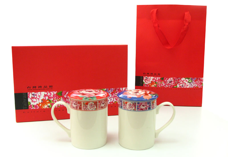 台灣花布 馬克杯2入組 台灣花布 馬克杯2入組