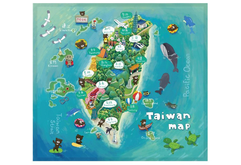 布漾 BYC印花萬用布 台灣島-四面環海 布漾 BYC印花萬用布 台灣島-四面環海