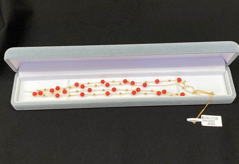 蘇澳珊瑚 珊瑚圓珠18K項鍊 SEKNLB0004 蘇澳珊瑚 珊瑚圓珠18K項鍊 SEKNLB0004