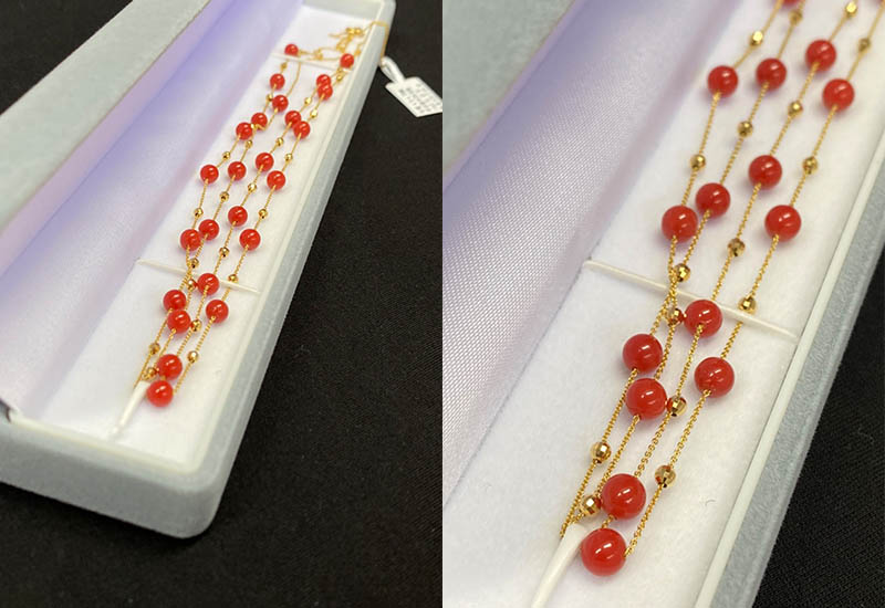 蘇澳珊瑚 珊瑚圓珠18K項鍊 SEKNLB0004 蘇澳珊瑚 珊瑚圓珠18K項鍊 SEKNLB0004
