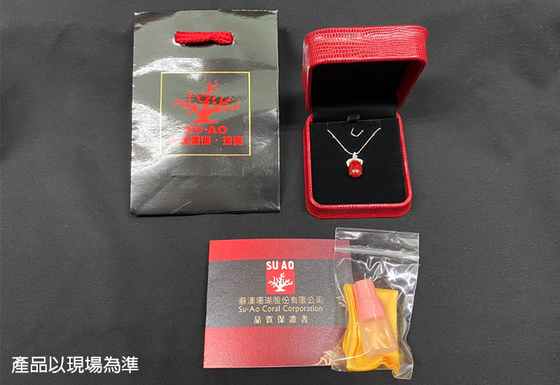 蘇澳珊瑚 珊瑚戒面18K墜子 項鍊墜 AEKPDC0101 蘇澳珊瑚 珊瑚戒面18K墜子 項鍊墜 AEKPDC0101