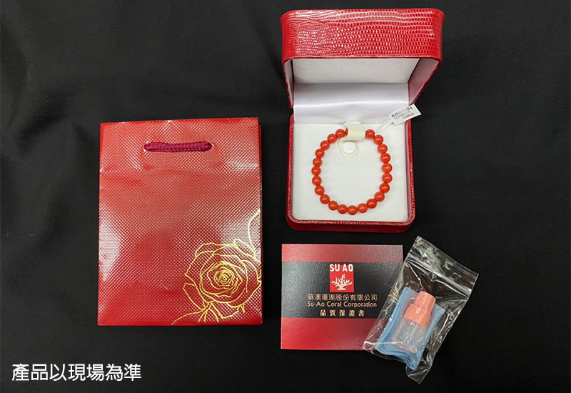 蘇澳珊瑚 珊瑚圓珠手珠 SZZBAB0124 蘇澳珊瑚 珊瑚圓珠手珠 SZZBAB0124