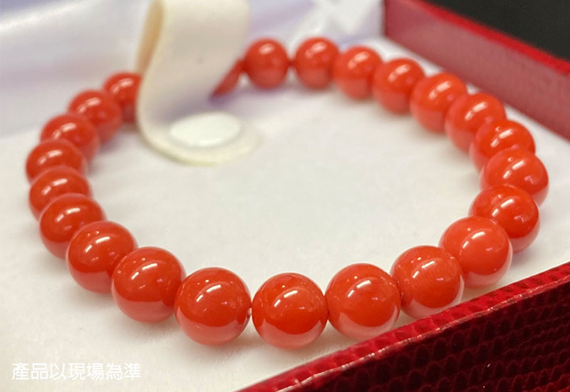 蘇澳珊瑚 珊瑚圓珠手珠 SZZBAB0124 蘇澳珊瑚 珊瑚圓珠手珠 SZZBAB0124