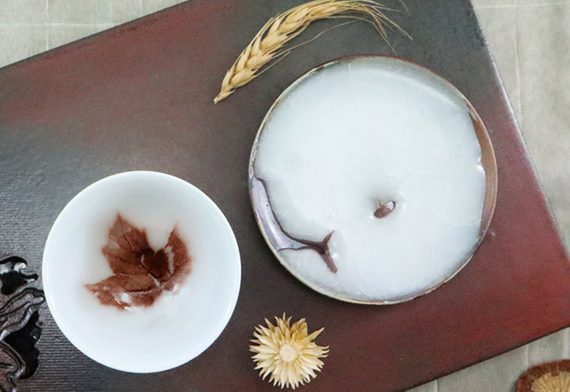 林映汝 月光雪路 柴燒白玉小盤 林映汝 月光雪路 柴燒白玉小盤