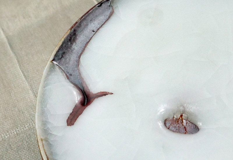 林映汝 月光雪路 柴燒白玉小盤 林映汝 月光雪路 柴燒白玉小盤