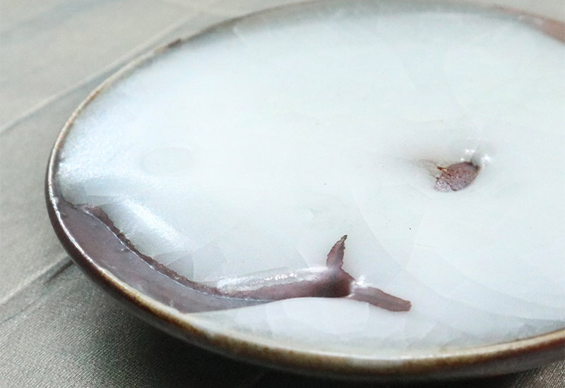 林映汝 月光雪路 柴燒白玉小盤 林映汝 月光雪路 柴燒白玉小盤