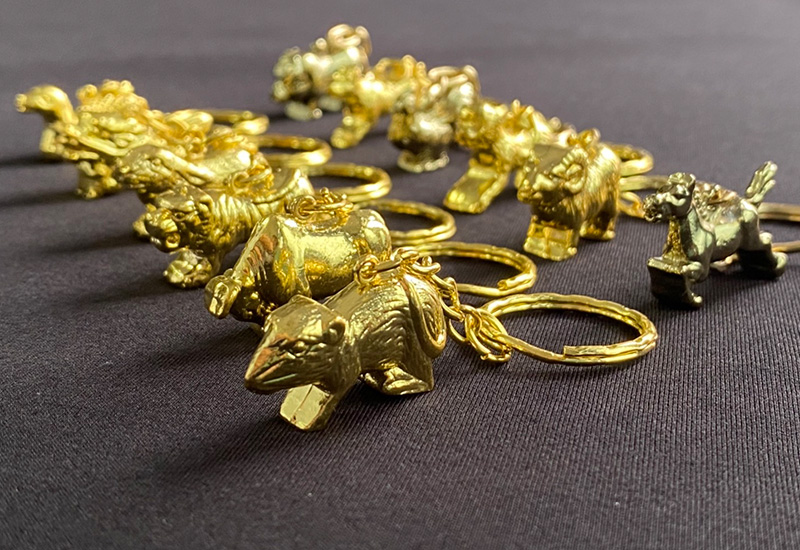 黃金系列 12生肖鑰匙圈-全套組 黃金系列 12生肖鑰匙圈-全套組
